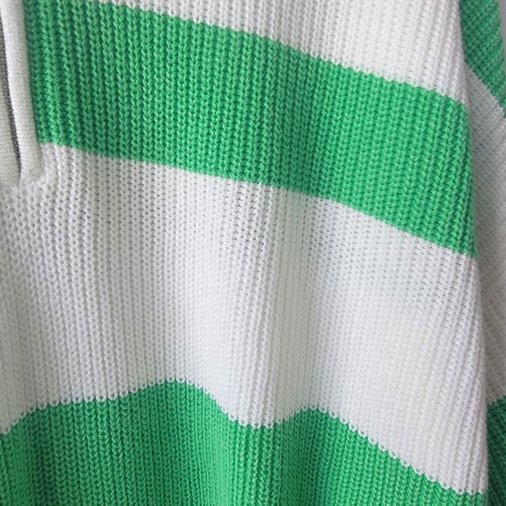 Aerie Womens Oversized Beyond Quarter Zip Sweater size M Polo Green Stripe - Picture 5 of 7
